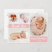 Foto collage geboorte aankondigingskaart (Voorkant / Achterkant)