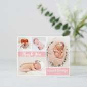 Foto collage geboorte aankondigingskaart (Staand voorkant)