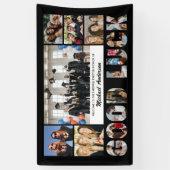 Foto Collage Geluk Collega Afscheidsfeestje Spandoek (Verticaal)