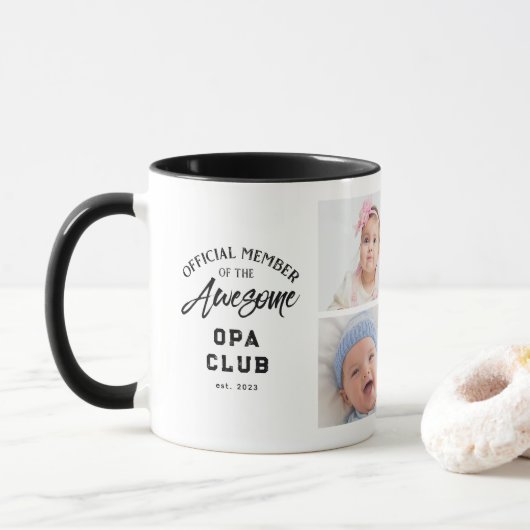 Foto Collage Geweldige OPA Mok (Met donut)