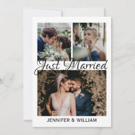 Foto Collage Gewoon huwelijksaankondiging Kaart