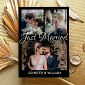 Foto Collage Gewoon huwelijksaankondiging Kaart