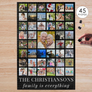 Foto Collage GEZIN IS ALLES Zwart Legpuzzel