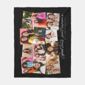 Foto collage, goede tijden, grote herinneringen zw fleece deken (Voorkant)