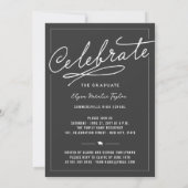 Foto Collage Gold Glitter Graduparty Kaart (Achterkant)