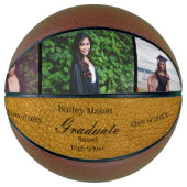 Foto: Collage Gold Leather Afstuderen Basketball Basketbal (Voorkant)