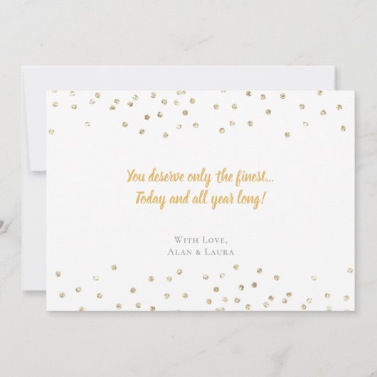 Foto Collage Gold Silver Confetti Afstuderen Kaart (Achterkant)