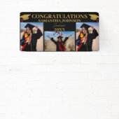 Foto Collage Gold-tekst Afstuderen zwarte banner (Insitu)