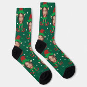 Foto Collage Grappig Gezicht Kerst Elf Sokken (Rechts)