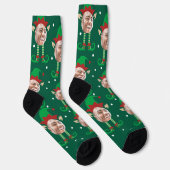 Foto Collage Grappig Gezicht Kerst Elf Sokken (Rechts)
