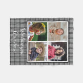 Foto: Collage Gray Buffalo Pset Grandma Fleece Deken (Voorkant (Horizontaal))