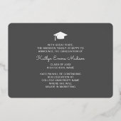 Foto: Collage Gray & Gold Foil Afstudeerder Kaart (Achterkant)