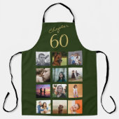 Foto Collage Green Gold 60th Birthday Schort (Voorkant)