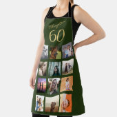 Foto Collage Green Gold 60th Birthday Schort (Insitu)