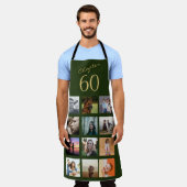 Foto Collage Green Gold 60th Birthday Schort (Gedragen)