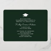 Foto: Collage Green & Gold Foil Afstudeerder Kaart (Achterkant)