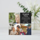 Foto Collage Grid Funeral Sympathy Dank u kaart (Staand voorkant)