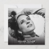 Foto Collage Grid Funeral Sympathy Dank u kaart (Achterkant)