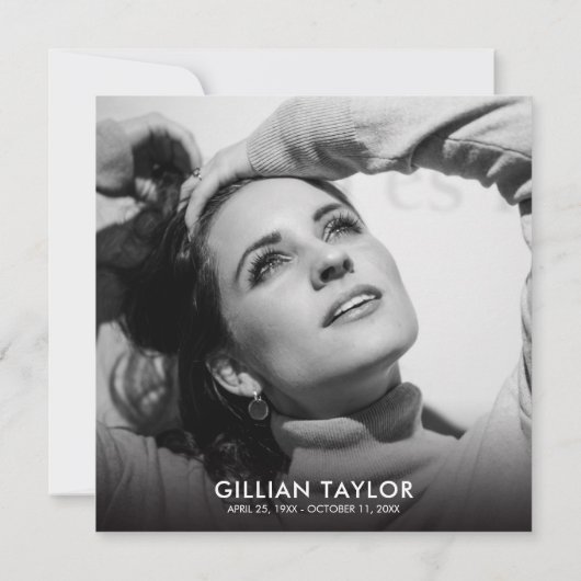 Foto Collage Grid Funeral Sympathy Dank u kaart (Achterkant)