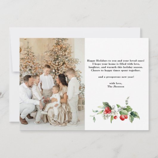 Foto Collage Handgeschreven Merry And Bright Kaart (Achterkant)