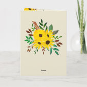 Foto Collage "Happy Birthday" - Zonnebloemen Kaart (Achterkant)