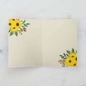 Foto Collage "Happy Birthday" - Zonnebloemen Kaart (Binnen)