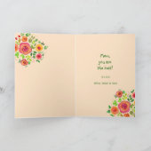 Foto Collage Happy Moederdag", heldere bloemen Kaart (Binnen)