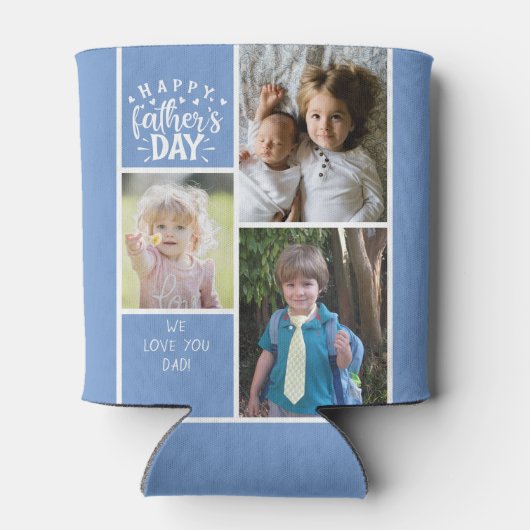 Foto Collage Happy Vaderdag Blikjeskoeler (Achterkant)