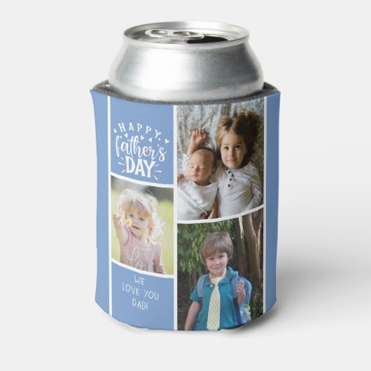 Foto Collage Happy Vaderdag Blikjeskoeler (Blikje Achterkant)