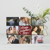 Foto Collage Happy Valentine's Day (Staand voorkant)