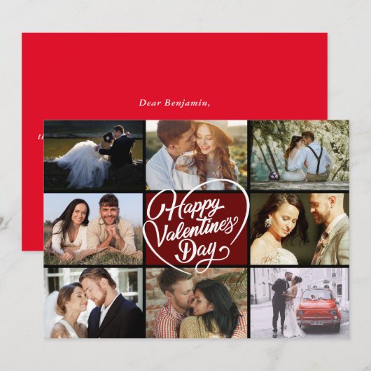 Foto Collage Happy Valentine's Day (Voorkant / Achterkant)
