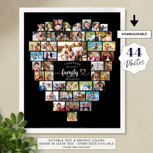 Foto Collage Hart Samen Maken We Een Familie Poster