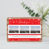 Foto collage Hartelijk dank voor kerstfeestdag Bedankkaart (Staand voorkant)