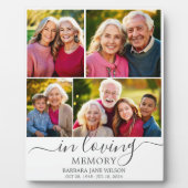 Foto Collage Herdenkingsgeschenk In Loving Memory Fotoplaat (Voorkant)