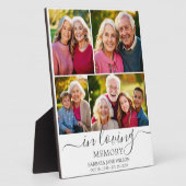 Foto Collage Herdenkingsgeschenk In Loving Memory Fotoplaat (Zijkant)
