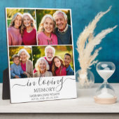 Foto Collage Herdenkingsgeschenk In Loving Memory Fotoplaat (Zijkant)
