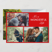 Foto Collage Het is een geweldig kerstfeest Holi Feestdagenkaart (Voorkant / Achterkant)