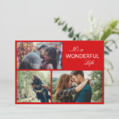 Foto Collage Het is een geweldig kerstfeest Holi Feestdagenkaart (Staand voorkant)