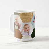 Foto Collage Hexagon |  patroon vier Afbeelding Koffiemok (Voorkant links)