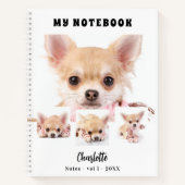 Foto collage hond huisdier meisje wit notitieboek (Voorkant)