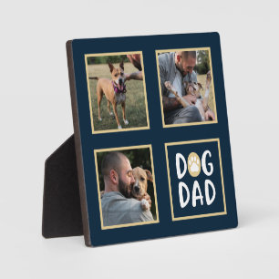Foto Collage Hond Vader Pootafdruk Plaquette Fotoplaat