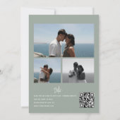 Foto Collage Huwelijk | Qr Code Uitnodigingen (Achterkant)