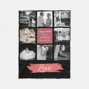 FOTO COLLAGE Huwelijksgelofte Vernieuwing Jubileum Fleece Deken