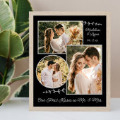 Foto Collage Huwelijkspaar Custom Mr Mrs Kisses Poster
