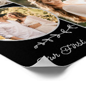 Foto Collage Huwelijkspaar Custom Mr Mrs Kisses Poster (Hoek)