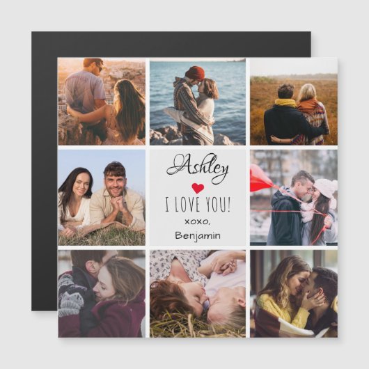 Foto Collage ''I love you'' Valentijnsdag (Voorkant / Achterkant)