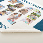 Foto collage in nummer 30 Vorm voor 30e verjaardag Sherpa Deken (3/4)