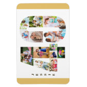 Foto collage in nummer 40 - 40th Birthday Neutraal Magneet (Verticaal)