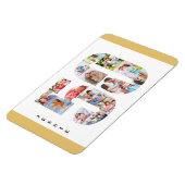 Foto collage in nummer 50 - 50th Birthday Neutraal Magneet (Linkerzijde)