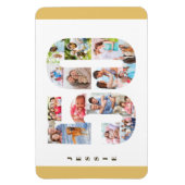Foto collage in nummer 50 - 50th Birthday Neutraal Magneet (Verticaal)
